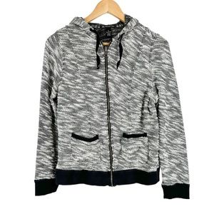 INC International Concepts Marled Full Zip Hooded Sweater Size Medium